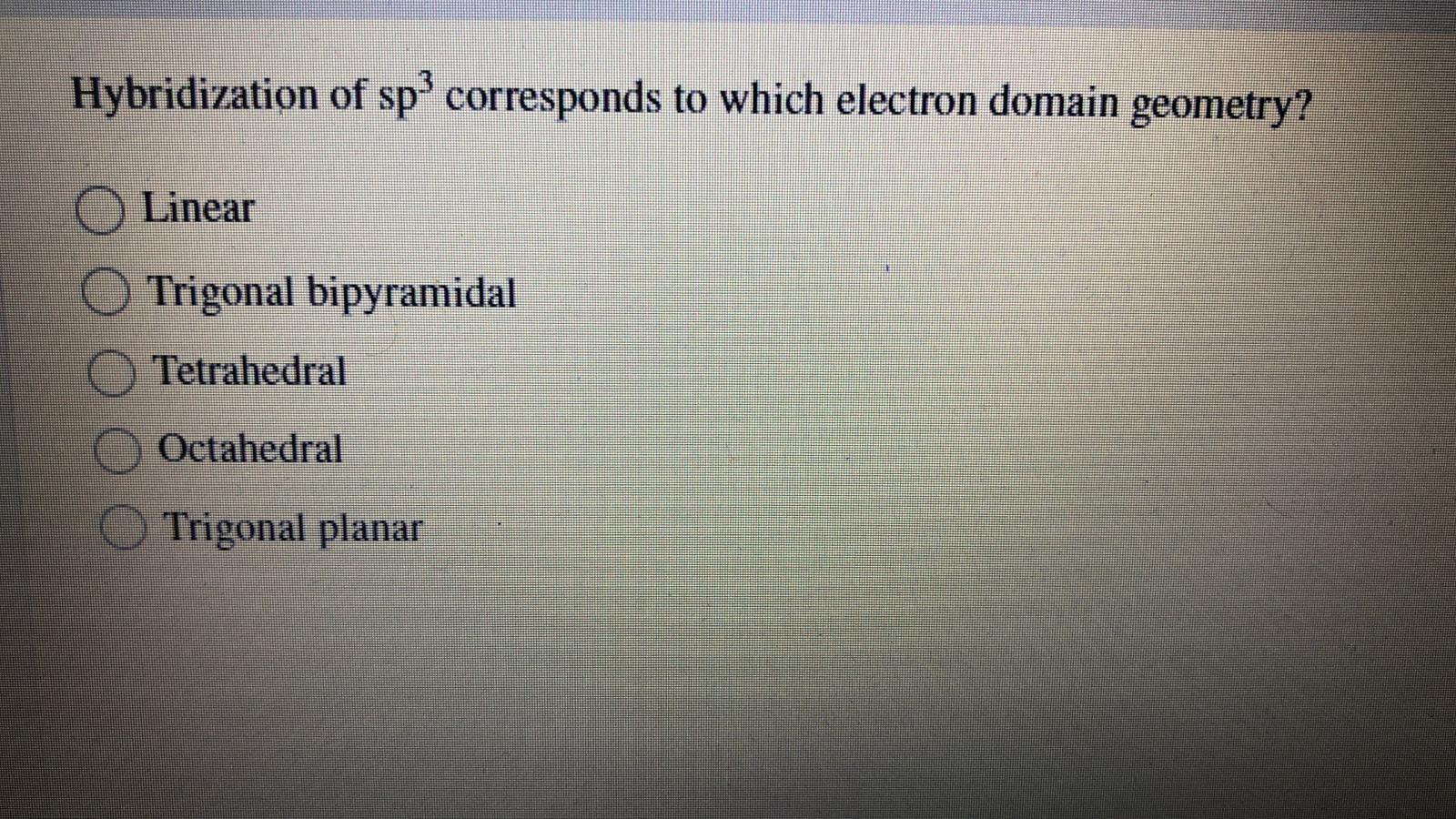 electron geometry of sp hybridization