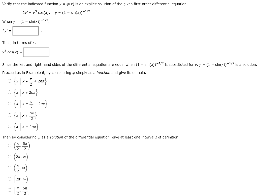 Solved Verify that the indicated function y = P(x) is an | Chegg.com