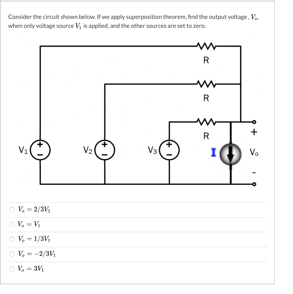 Solved Consider the circuit shown below. If we apply | Chegg.com