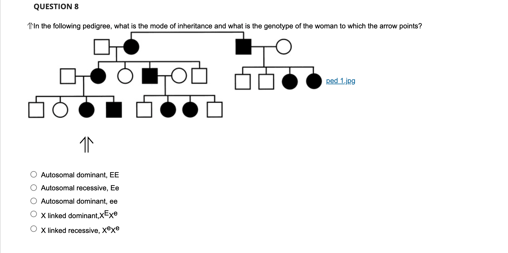 Solved In the following pedigree, the indicated trait is | Chegg.com