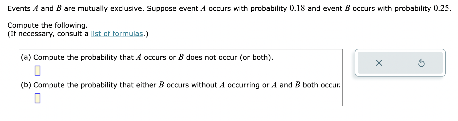 Solved Events A and B are mutually exclusive. Suppose event | Chegg.com