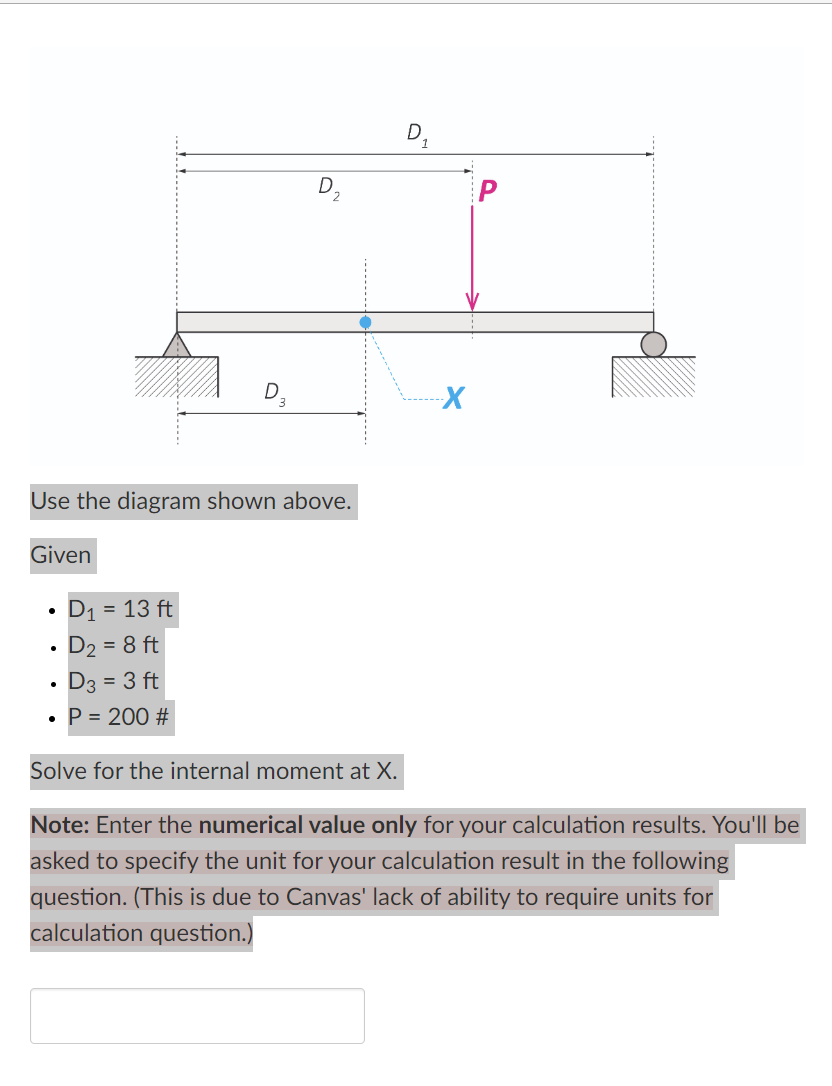 Solved Use the diagram shown above. Given D1 = 13 ft D2 = | Chegg.com