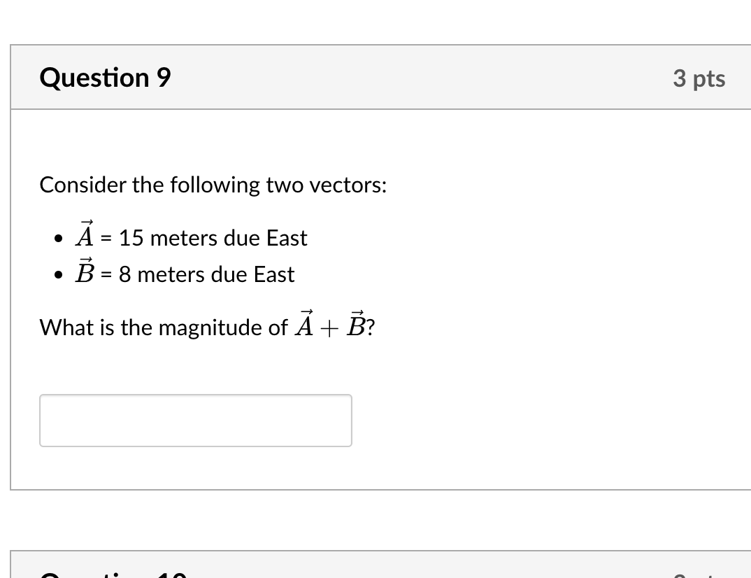 Solved Consider the following two vectors: - A=15 meters due | Chegg.com