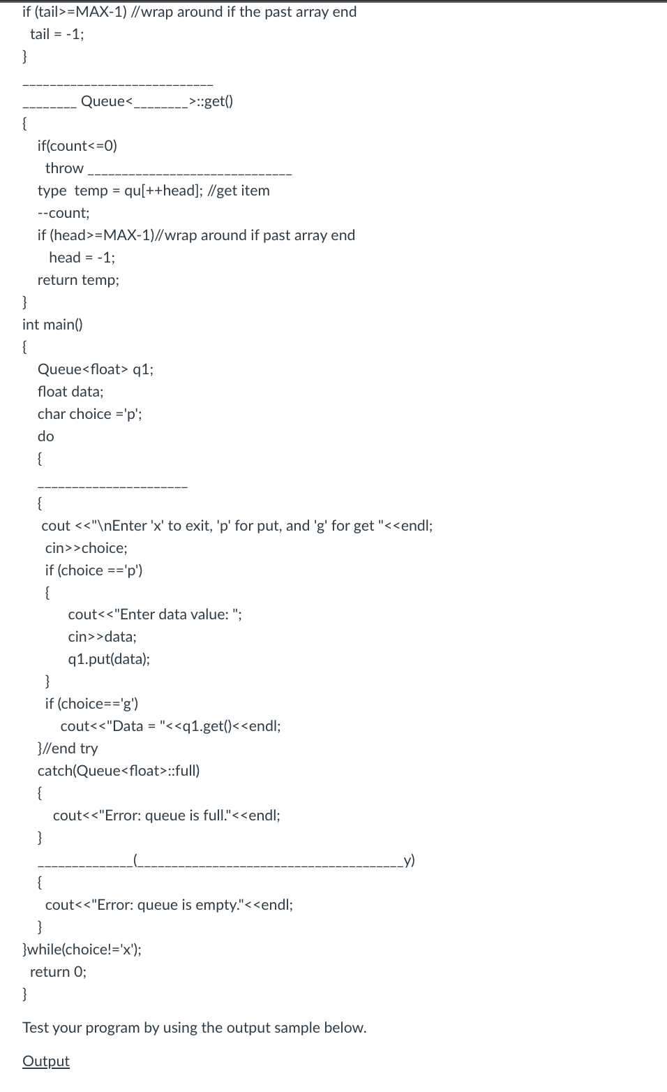 Solved Problem A queue must keep track of two indexes to an | Chegg.com
