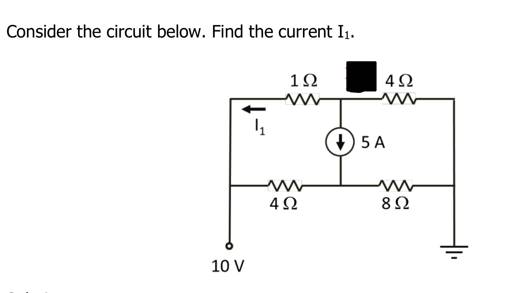 Solved Consider The Circuit Below. Find The Current I1. | Chegg.com