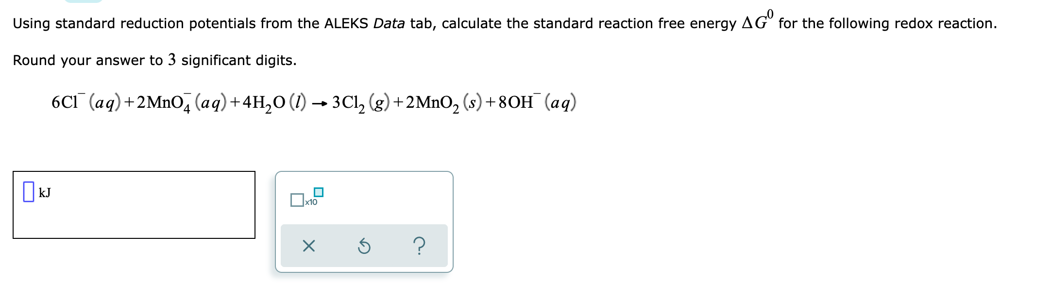 Solved Using standard reduction potentials from the ALEKS