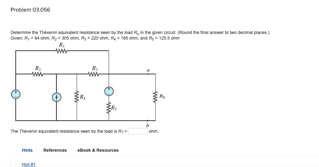 Solved Problem 03.056 Determine The Thévenin Equivalent | Chegg.com