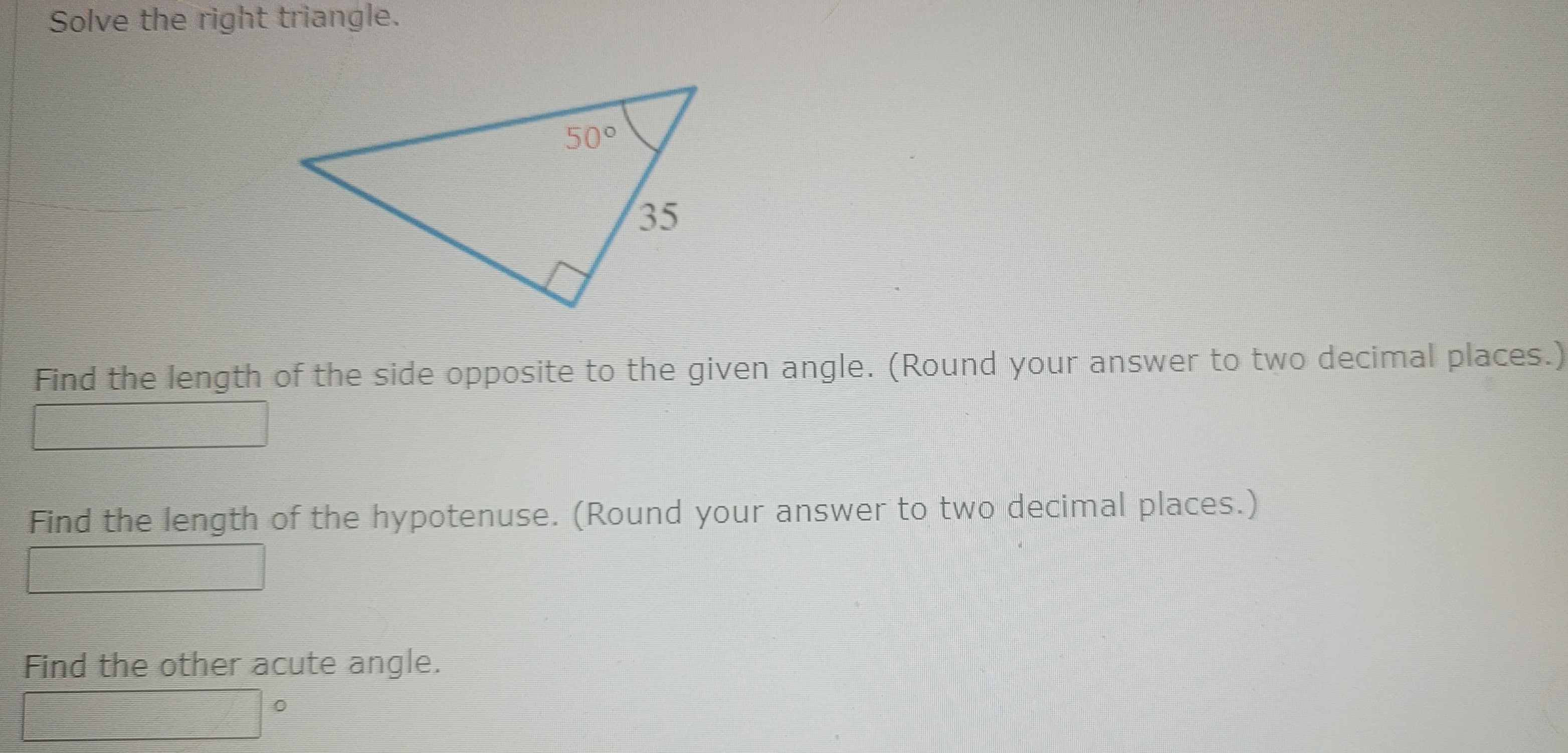how to find side length of triangle without right angle