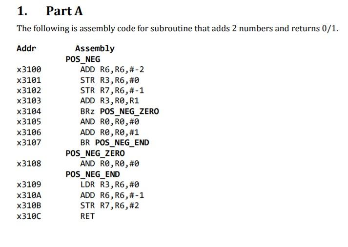 Solved You are given LC3 Assembly code. Please fill out the | Chegg.com