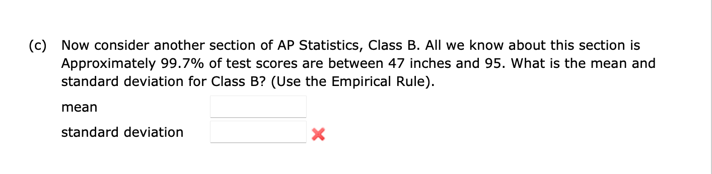 Solved (C) Now Consider Another Section Of AP Statistics, | Chegg.com