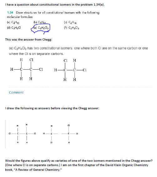 Solved I have a question about constitutional isomers in the