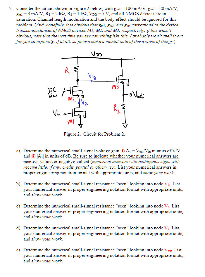 Solved 2. Consider the circuit shown in Figure 2 below, with | Chegg.com