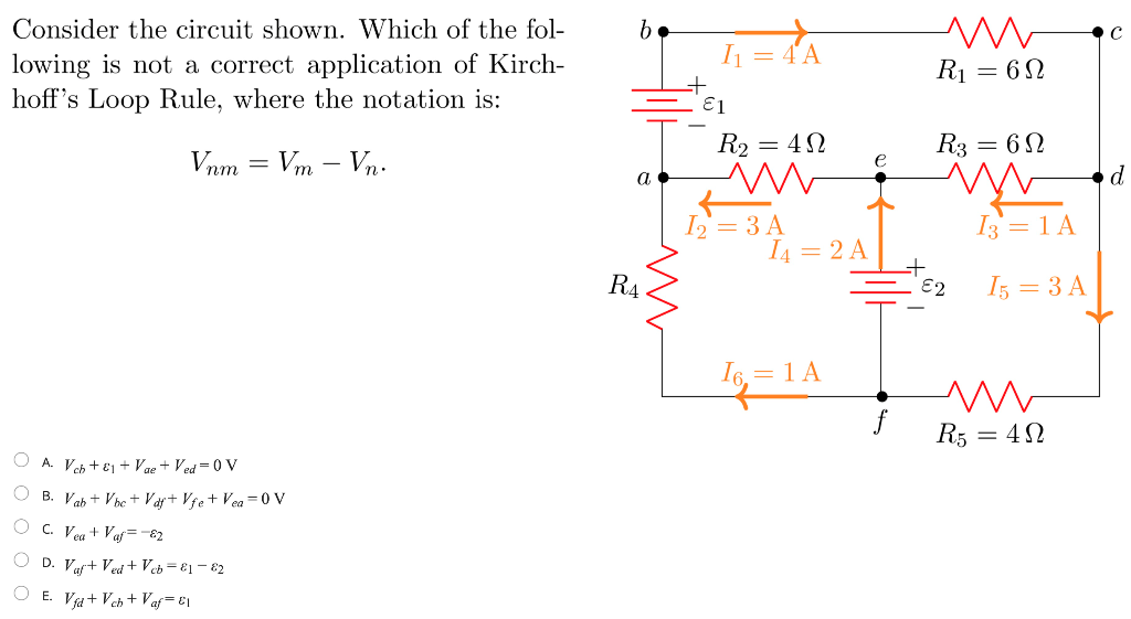 Solved B M с Consider The Circuit Shown. Which Of The Fol- | Chegg.com