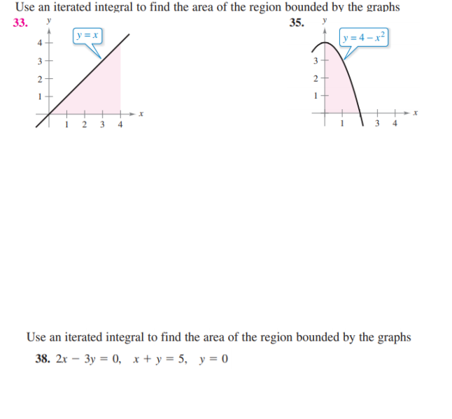 Solved Use an iterated integral to find the area of the | Chegg.com