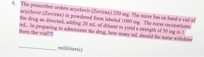 Zovirax 250 mg