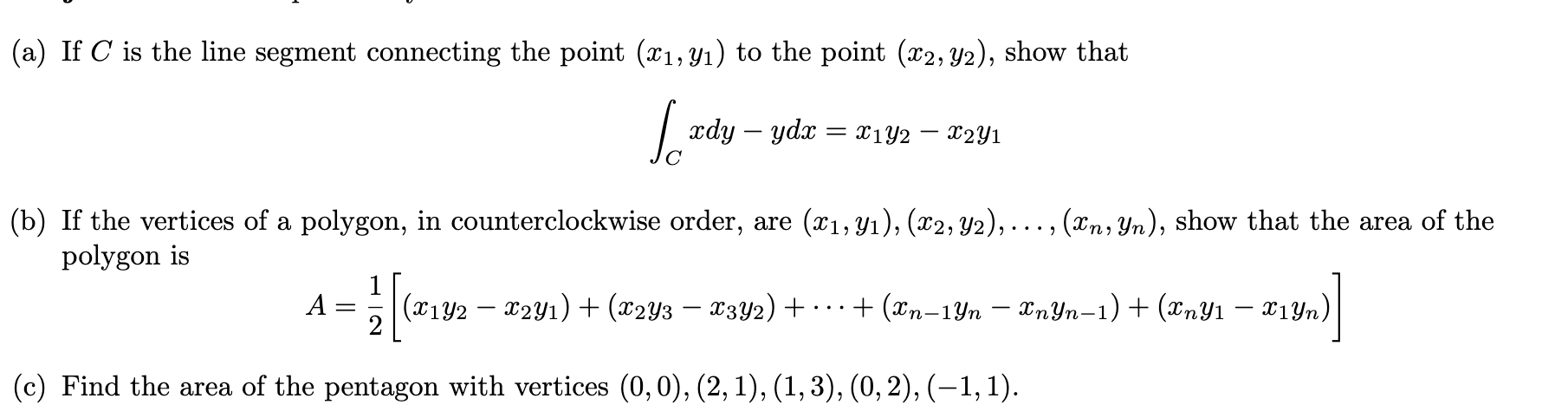 Solved (a) If C is the line segment connecting the point | Chegg.com