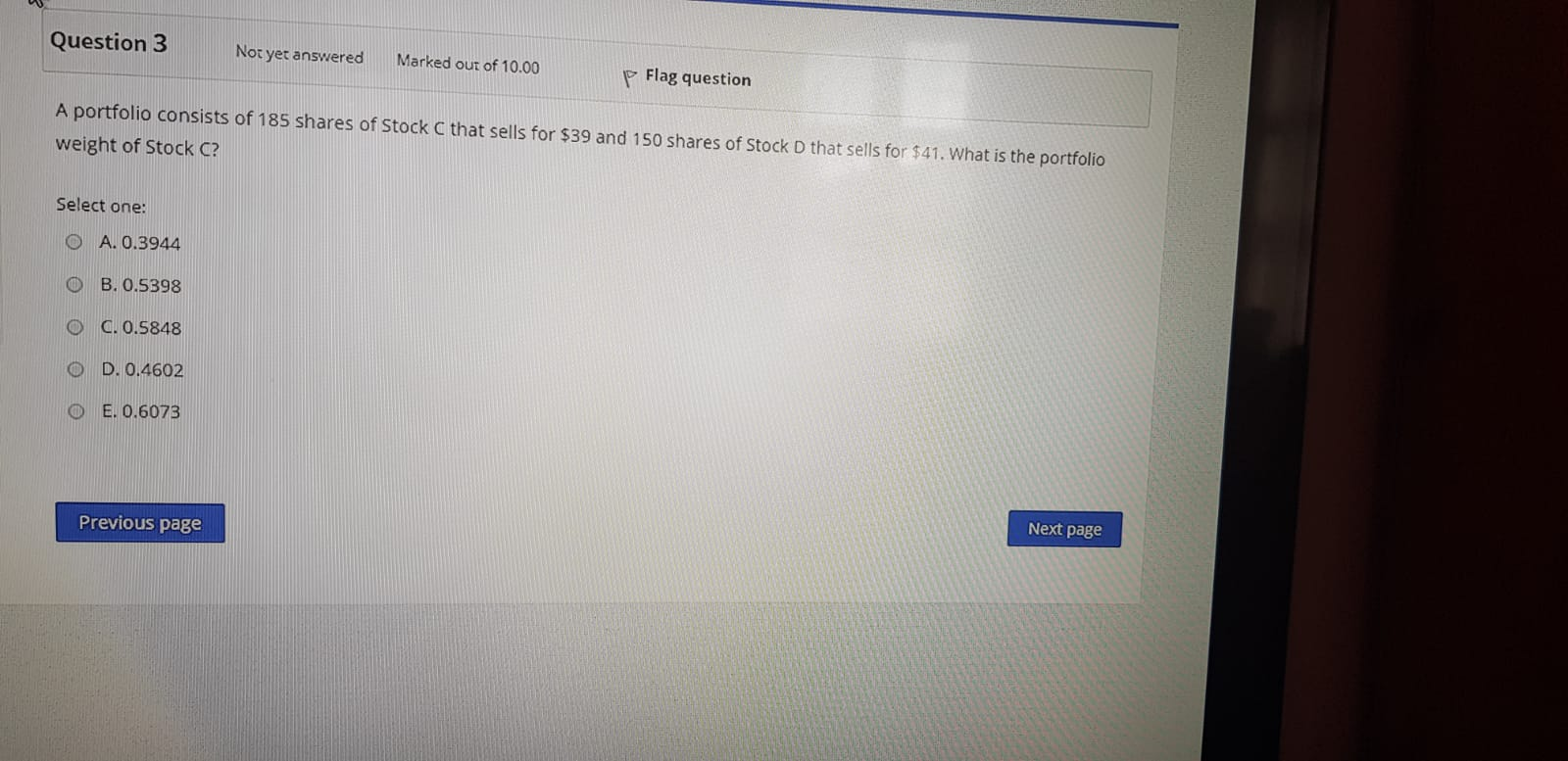Solved Question 3 Not yet answered Marked out of 10.00 p | Chegg.com