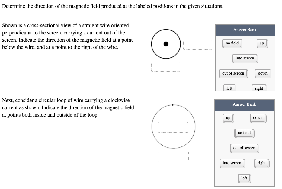 Solved Determine the direction of the magnetic field | Chegg.com