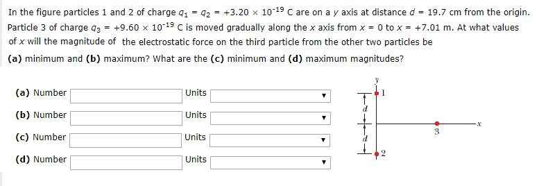Solved In the figure particles 1 and 2 of charge q1 -2 +3.20 | Chegg.com
