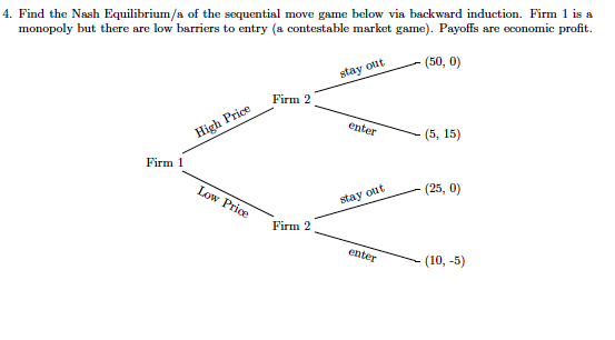 Pure Strategy Nash Equilibrium Sequential Game