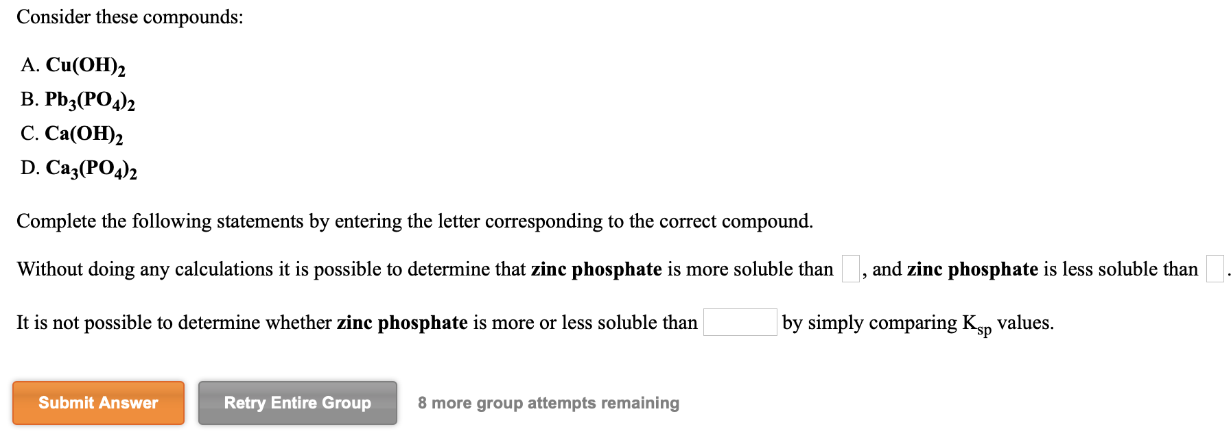 Solved Consider These Compounds A Cu Oh 2 B Pb3 Po4 2 C Chegg Solved Consider These Compounds A Cu Oh 2 B Pb3 Po4 2 C Chegg