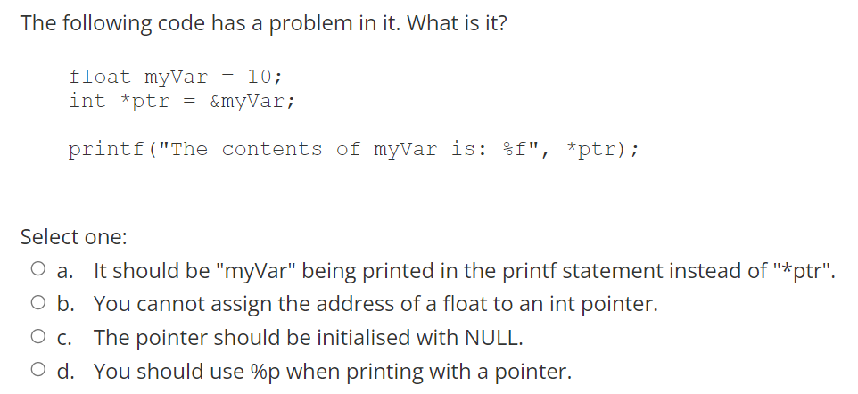 Solved The default case in a switch statement: Select one: | Chegg.com