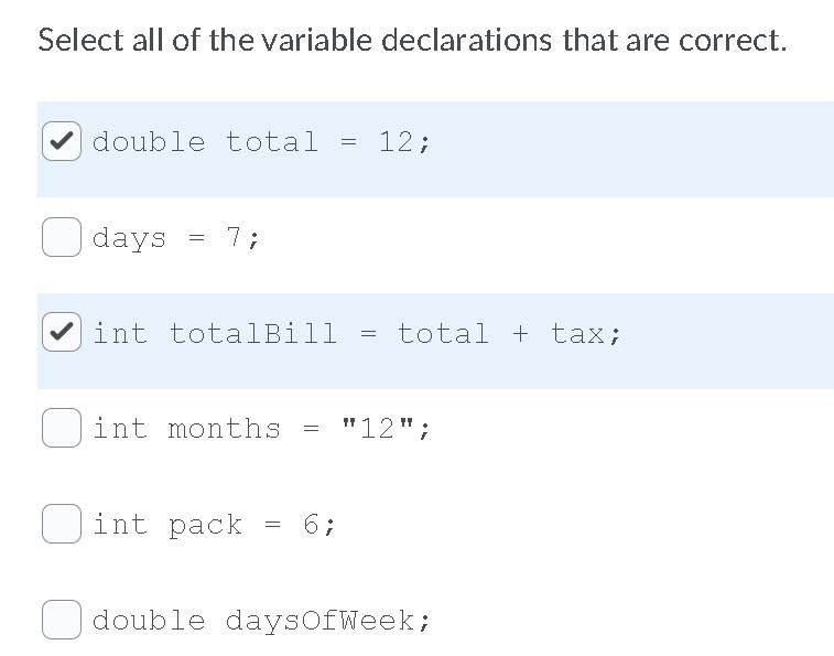 Solved Select all of the TRUE statements. A method has at | Chegg.com