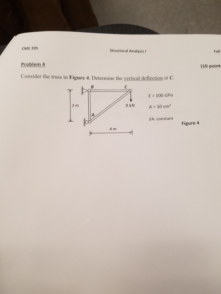 Solved CME 205 Structural Analysis I Fall Problem 4 (10 | Chegg.com