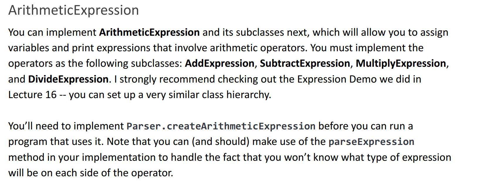 Solved I need help implementing this Arithmetic Expression | Chegg.com