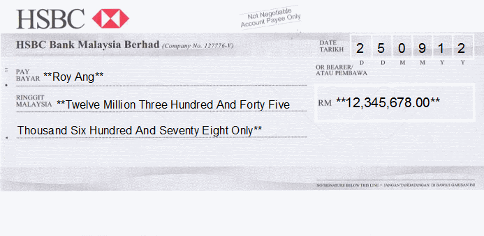 Crossed cheque