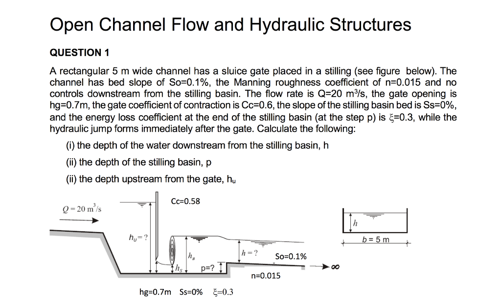 Solved Open Channel Flow And Hydraulic Structures QUESTION 1 | Chegg.com