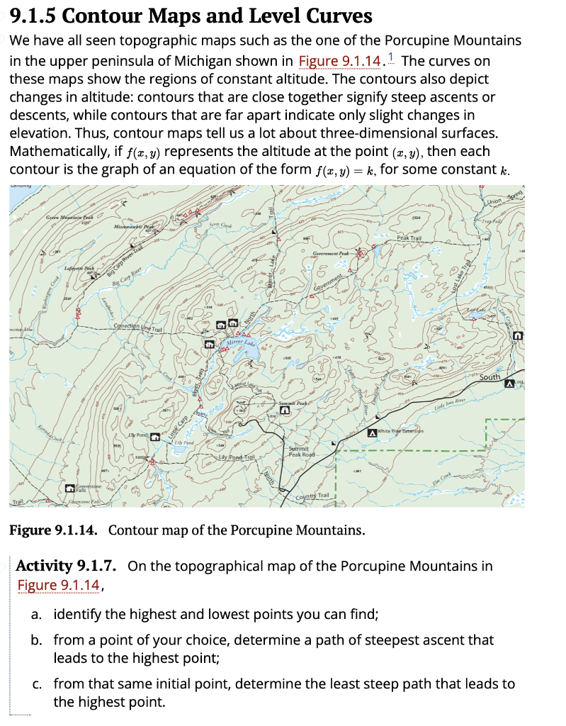 Porcupine Mountains Topo Map Coleen Catharine