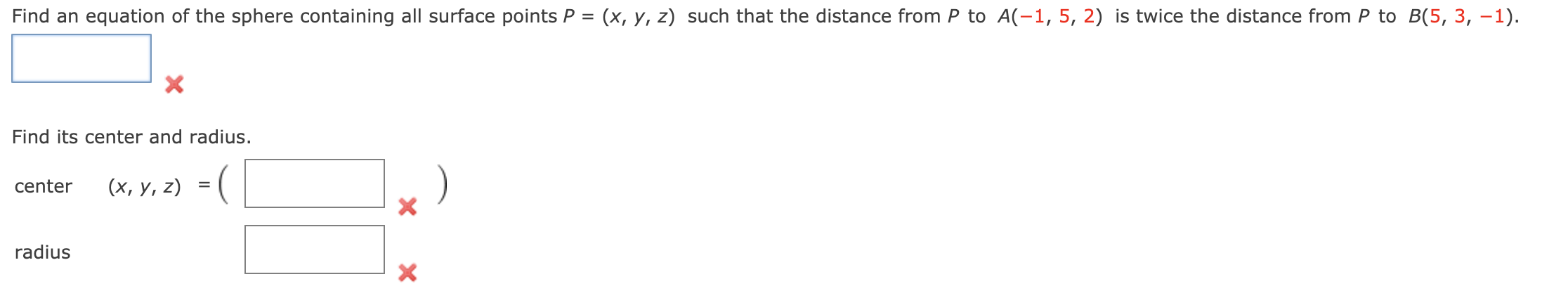 Solved Find an equation of the sphere containing all surface | Chegg.com