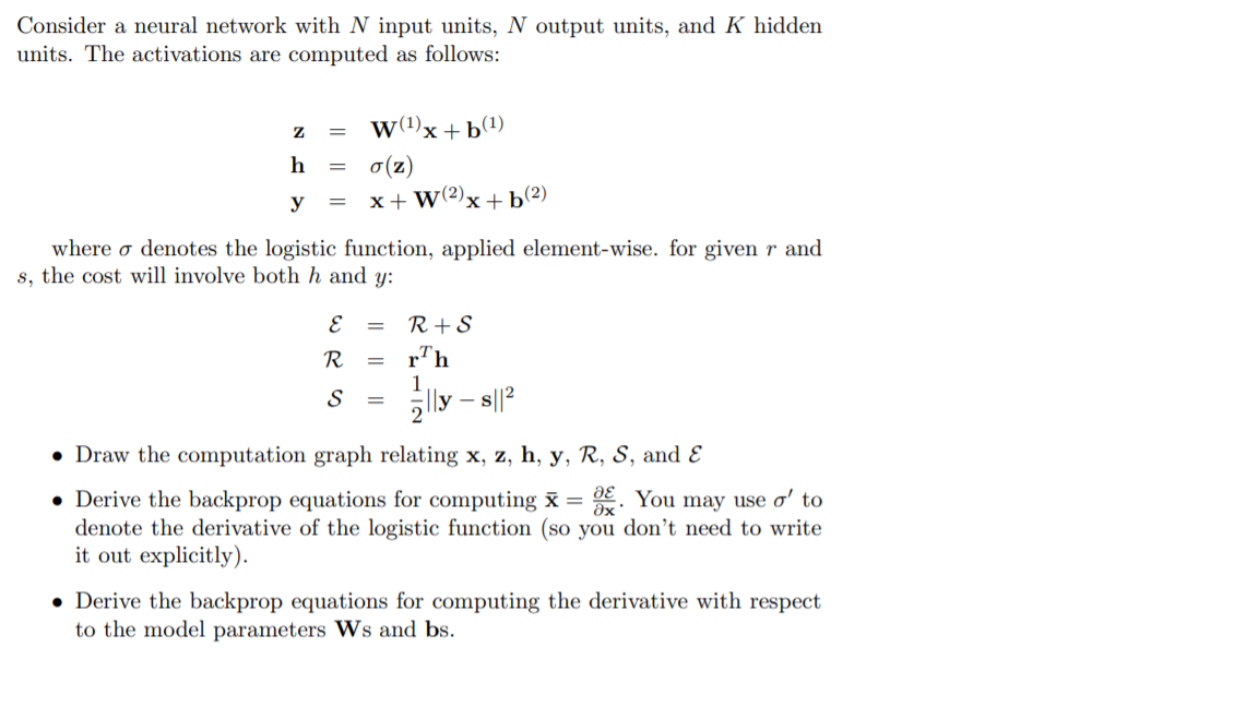 Consider A Neural Network With N Input Units N Ou Chegg Com