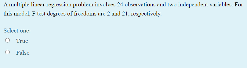 Solved A multiple linear regression problem involves 24 | Chegg.com