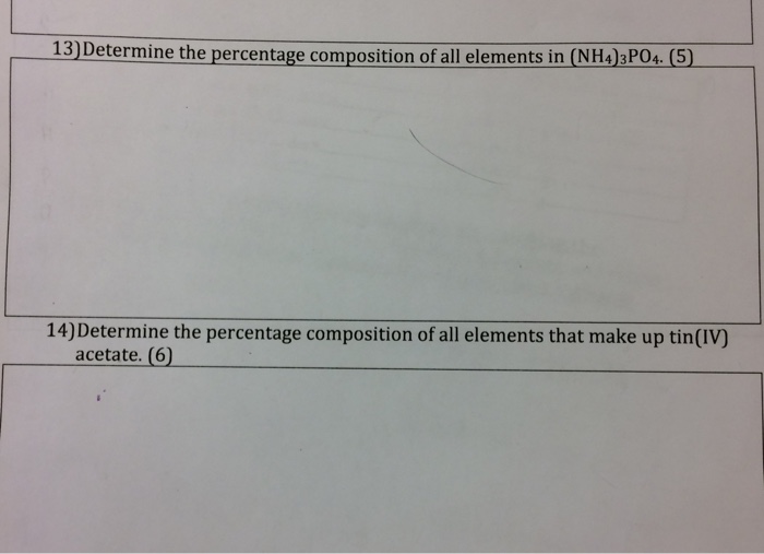 Solved determine the percentage composition of all elements chegg