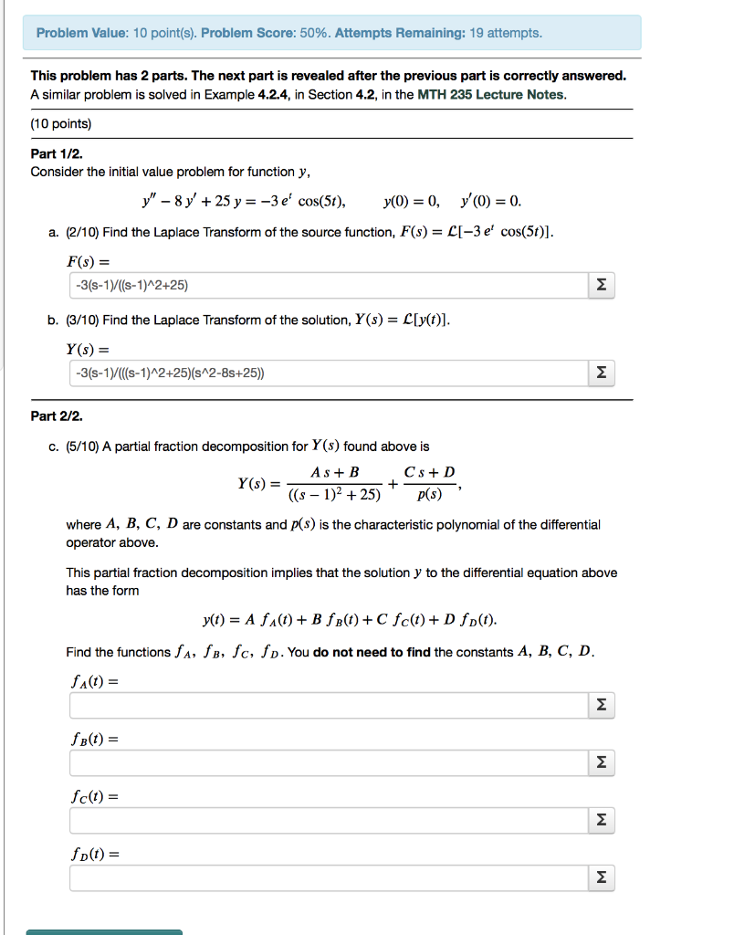 Solved Problem Value: 10 point(s). Problem Score: 50%. | Chegg.com
