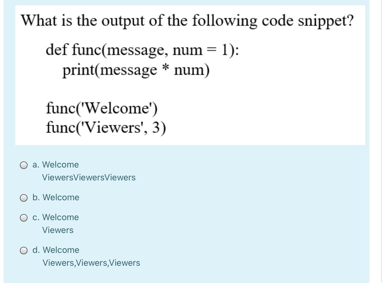 Solved What is the output of the below statements in Python? | Chegg.com