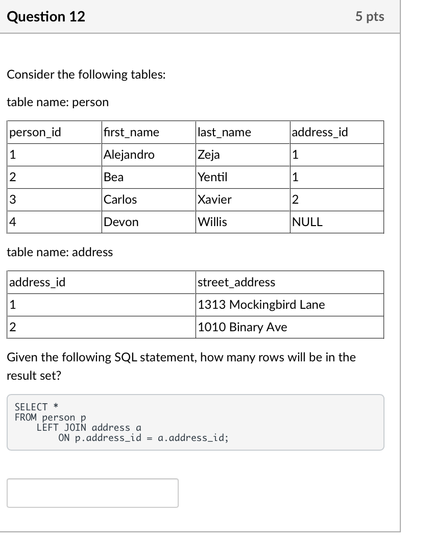 Solved Please see the SQL question below and answer: how | Chegg.com