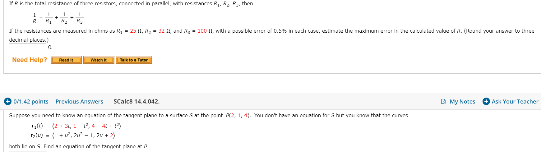 Solved If R Is The Total Resistance Of Three Resistors Chegg Com