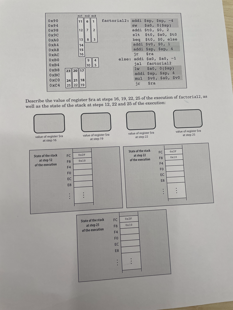 §5a. Suppose that the function factorial is called | Chegg.com