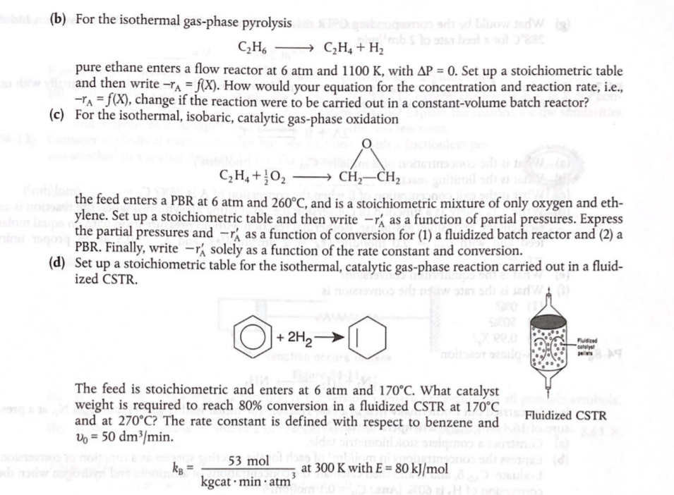Solved P4-5. Set up a stoichiometric table for each of the | Chegg.com