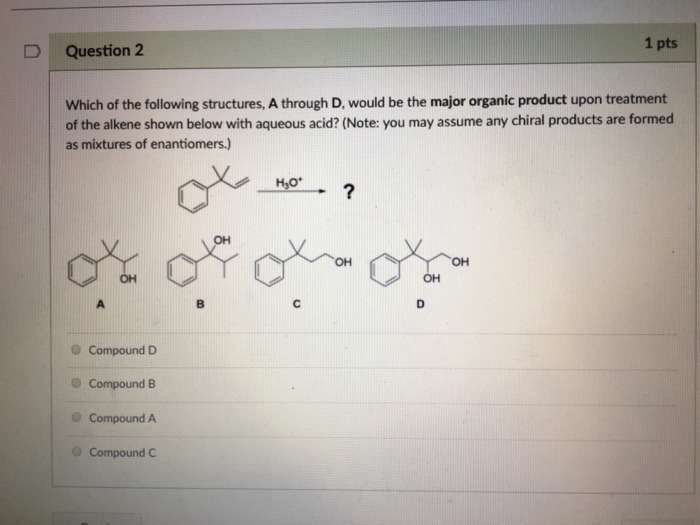 Solved D Question 2 1 pts Which of the following structures, | Chegg.com