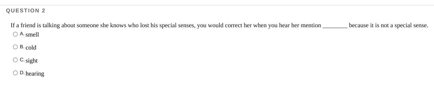 Solved QUESTION 2 because it is not a special sense. If a | Chegg.com