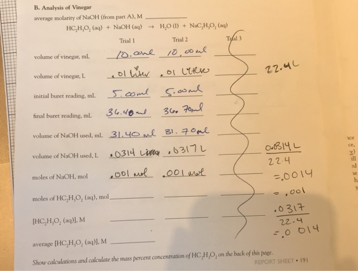 Solved Lab Quantitative Analysis of Vinegar via Titration.