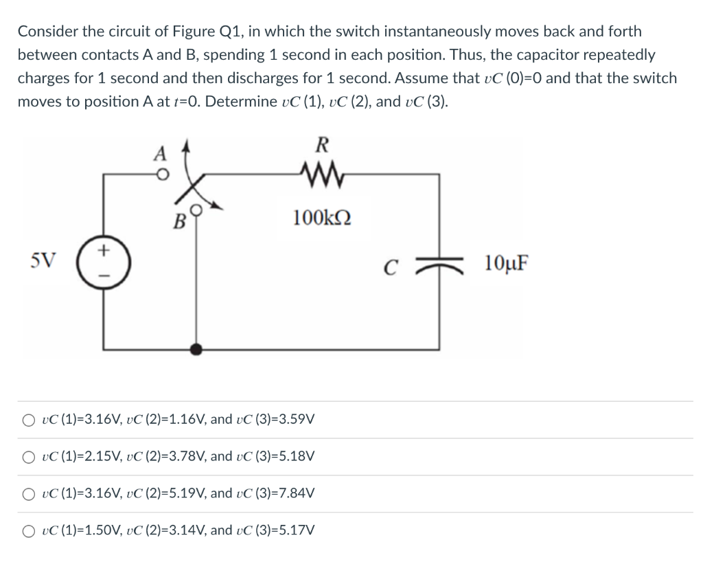 Solved Consider The Circuit Of Figure Q1, In Which The | Chegg.com