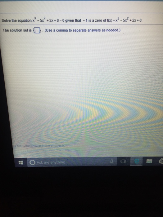 Solved Solve the equation x^3 - 5x^2 + 2x + 8 = 0 given that | Chegg.com