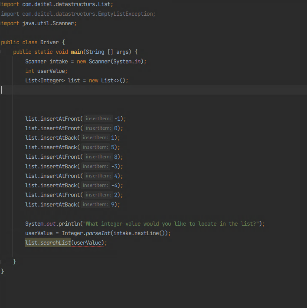Solved using Java This is what I have for my driver class so | Chegg.com