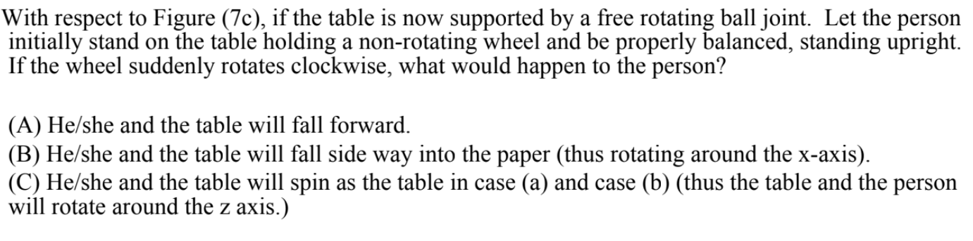 Solved With respect to Figure (7c), if the table is now | Chegg.com