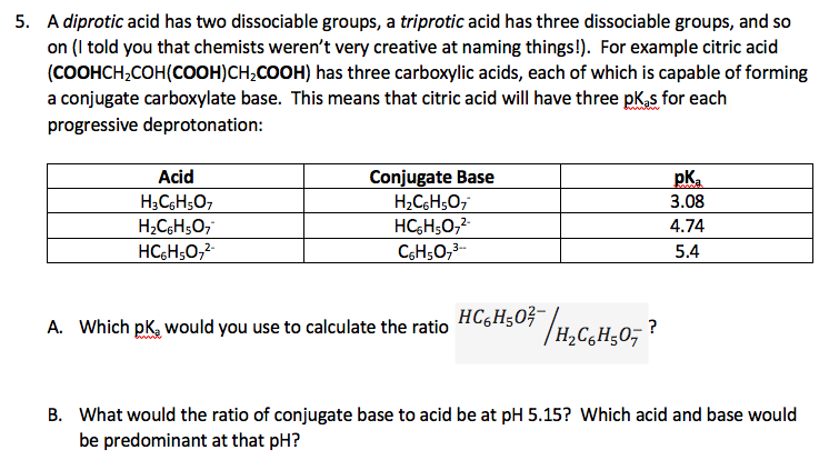 Solved 5 A Diprotic Acid Has Two Dissociable Groups A Chegg Com